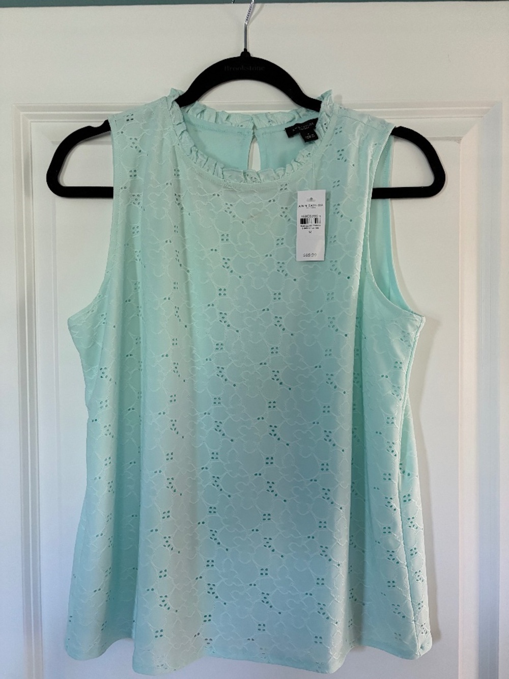Mint green key hole blouse- Ann Taylor